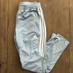 Baby blue adidas pants